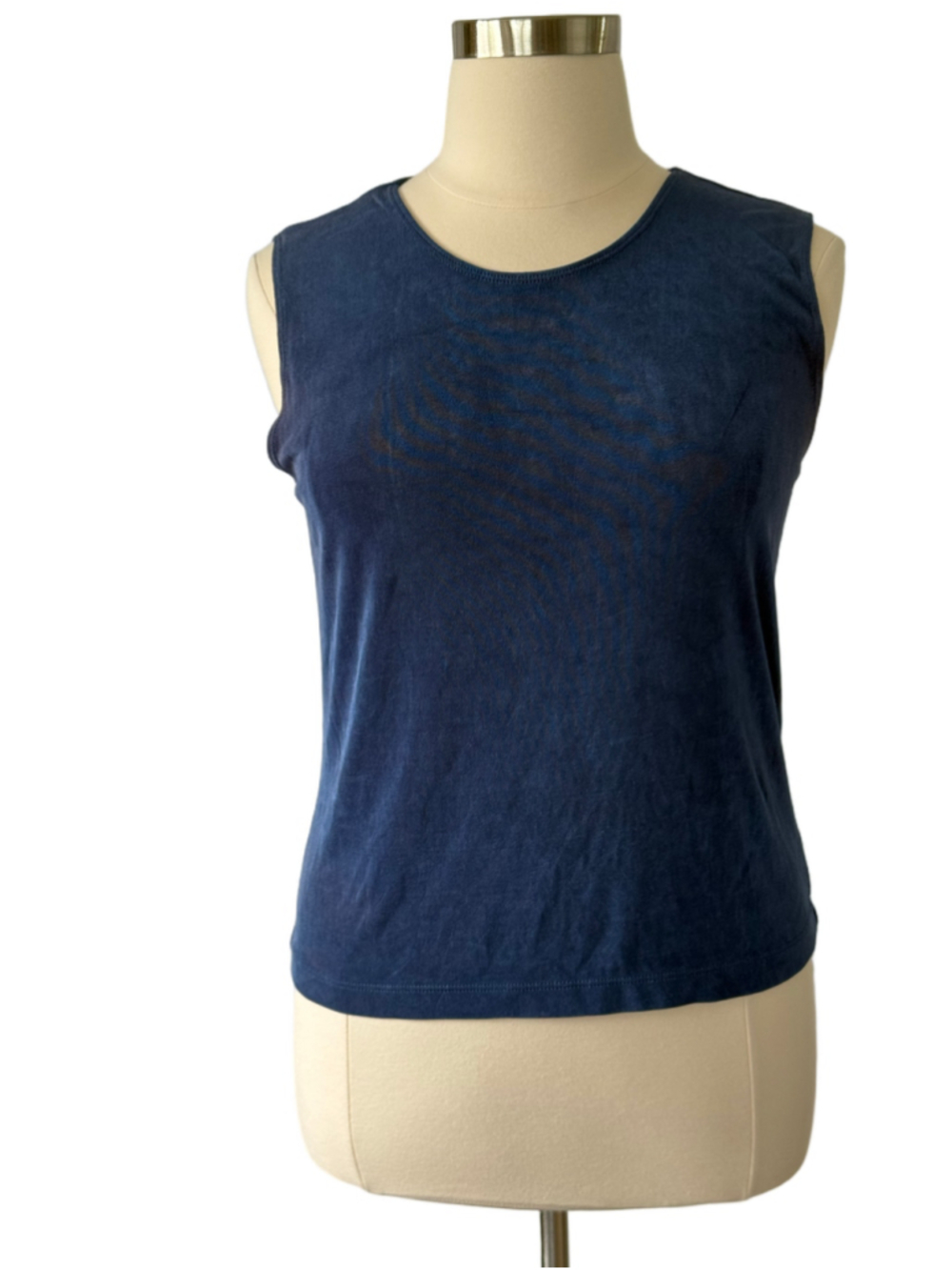Chico's Travelers Navy Blue Sleeveless Tank Top Size 16 (Chicoâs sz 3)